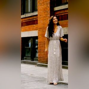 Perfect Prom dress: SILVER SEQUIN MAXI DRESS
